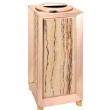 立式大理石玫瑰金垃圾桶