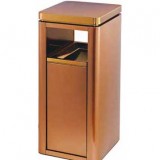 電鍍仿銅室內不銹鋼果皮箱