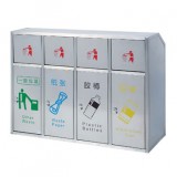 戶(hù)外不銹鋼四分類(lèi)方形垃圾桶
