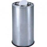 美式商場(chǎng)不銹鋼翻蓋垃圾桶