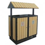 景區園林鋼木垃圾箱