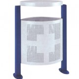 戶外立式?jīng)_孔鋼制垃圾桶