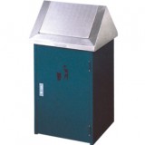 戶外小區(qū)滑蓋鋼制垃圾桶