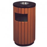 仿木烤漆鋼木垃圾桶