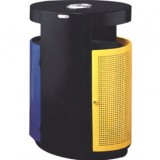 橢圓形底座分類鋼制垃圾桶