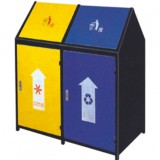 三角形戶外鋼制垃圾桶