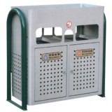 帶花盆小區分類鋼制垃圾箱