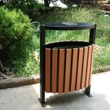 東莞虎門(mén)公園認(rèn)可紅樹(shù)灣鋼木垃圾桶