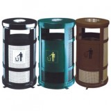 圓形鋼制沖孔垃圾桶