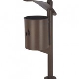 別墅戶外圓形鋼制垃圾桶