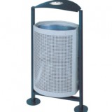 戶外橢圓鋼板沖孔垃圾桶