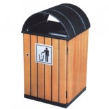 屋形鋼木園林垃圾桶