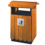 園林景區(qū)鋼木垃圾桶