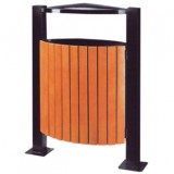 戶外鋼木園林垃圾桶