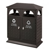 社區(qū)雙桶分類鋼制垃圾桶