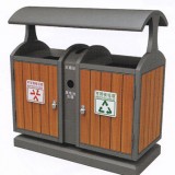 商場分類環保鋼木垃圾桶