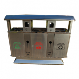 戶外三分類街道不銹鋼垃圾箱