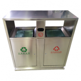 高檔物業街道分類不銹鋼垃圾桶