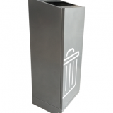 帶軌道高檔室內方形不銹鋼垃圾桶