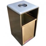 室內電梯口方形鋼制果皮箱