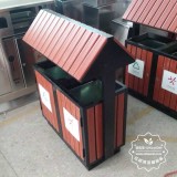 公園鋼木垃圾桶的種類及圖片