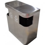 室內(nèi)外組合式兩分類(lèi)不銹鋼垃圾桶