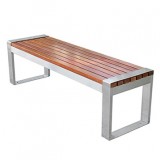 戶外長條形不銹鋼休閑椅排椅