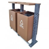 惠州戶(hù)外景區(qū)兩連體不銹鋼分類(lèi)垃圾桶