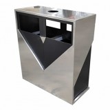 戶外小區(qū)噴塑雙層不銹鋼分類垃圾桶