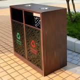 鏤空不銹鋼垃圾桶現代城市空間的環保美學實踐