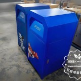 戶外UV打印卡通不銹鋼分類垃圾桶，定制專屬環保風景線