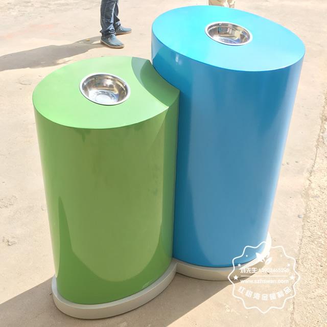 游樂園分類鋼制垃圾箱圖片3