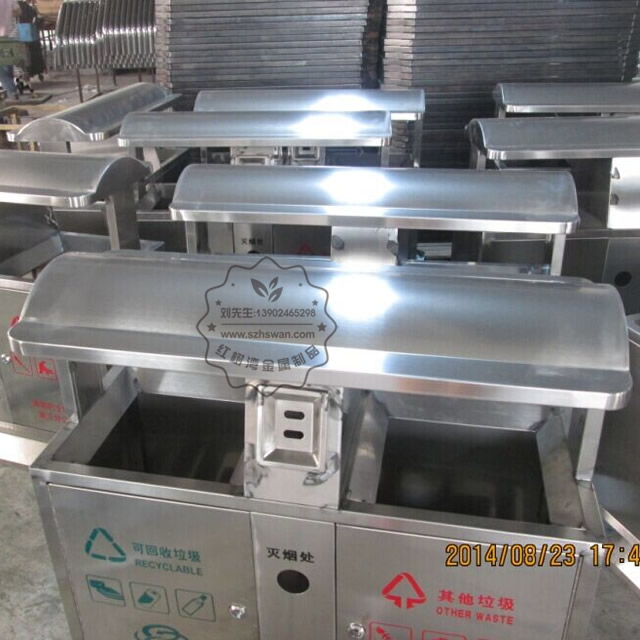 戶外景區(qū)常用不銹鋼分類環(huán)保垃圾桶圖片002