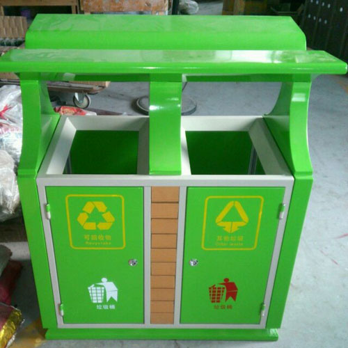 新款鐵皮市政垃圾桶入駐河源 新款鐵皮市政垃圾桶入駐河源