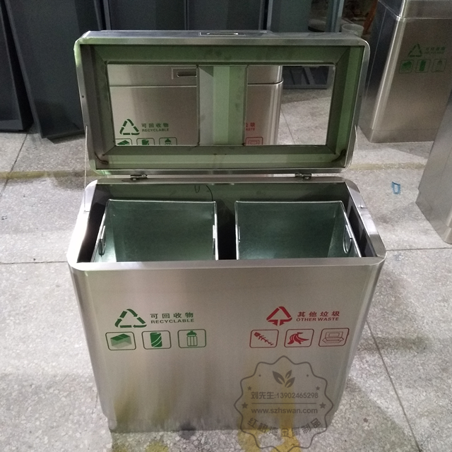 商場分類不銹鋼垃圾箱 商場分類不銹鋼垃圾箱