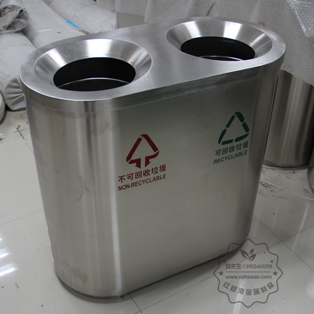 福建廈門室內分類不銹鋼垃圾桶圖片002 福建廈門室內分類不銹鋼垃圾桶圖片002