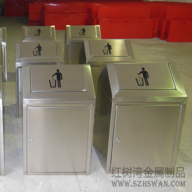 房式不銹鋼垃圾箱圖片001 房式不銹鋼垃圾箱圖片001