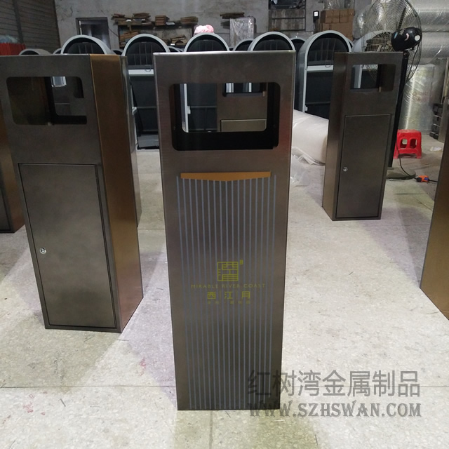 酒店常用室內(nèi)不銹鋼方形垃圾桶生產(chǎn)商圖片