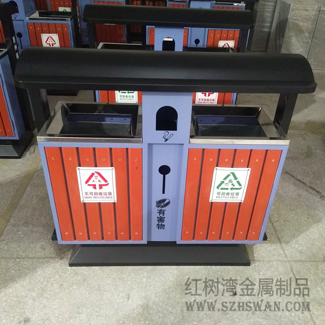 惠州景區鋼木分類垃圾桶01 惠州景區鋼木分類垃圾桶01