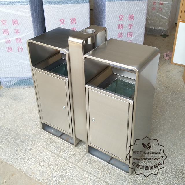 特色不銹鋼垃圾桶圖片007