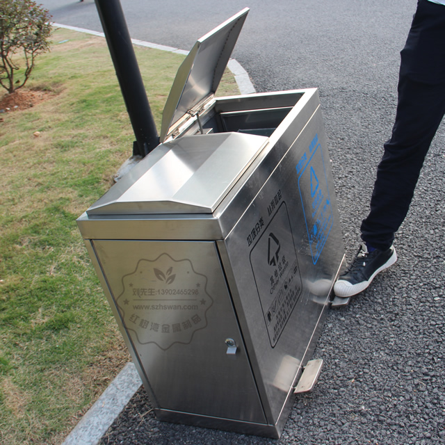 分類腳踏式不銹鋼垃圾桶 分類腳踏式不銹鋼垃圾桶