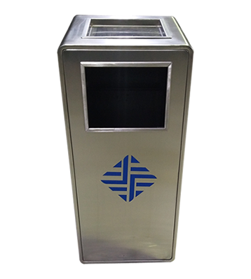 室內電梯口方形不銹鋼果皮箱主圖