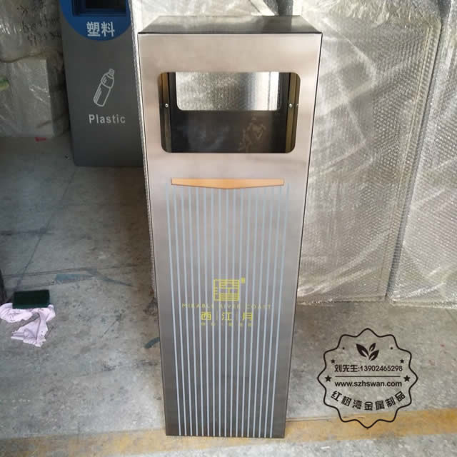 高檔室內不銹鋼垃圾箱圖片