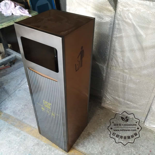 高檔室內不銹鋼垃圾箱圖片