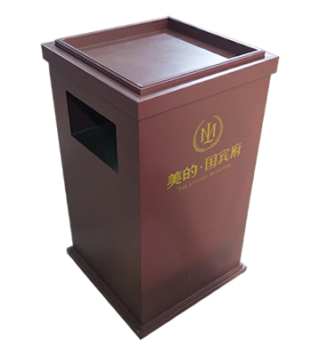 噴塑室內電梯口方形鐵皮果皮箱主圖