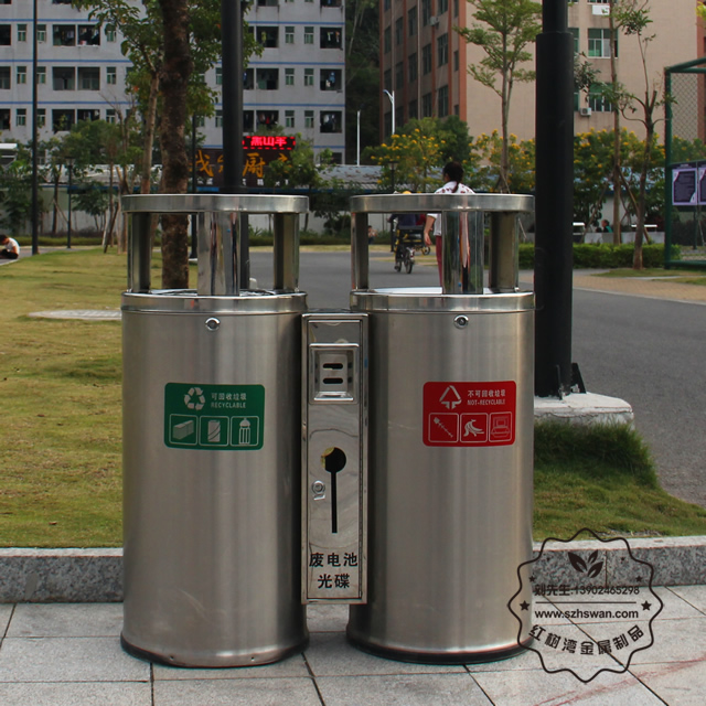 戶外不銹鋼分類環保桶圖片001