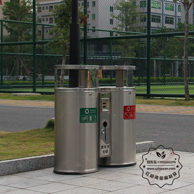 戶外不銹鋼分類環保桶圖片003