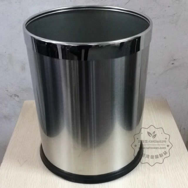 無(wú)蓋不銹鋼垃圾桶照片002