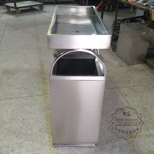 綠化養(yǎng)花容器花盆不銹鋼分類垃圾桶圖片003