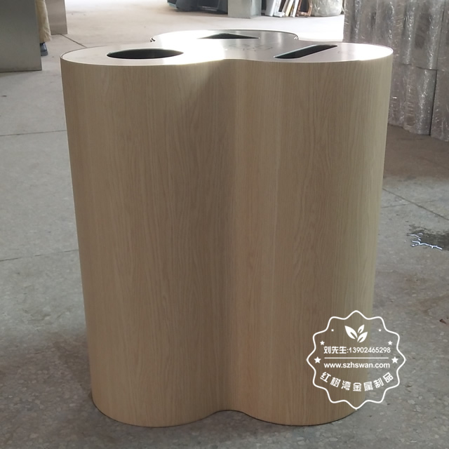 新款三分類不銹鋼室內垃圾桶圖片003